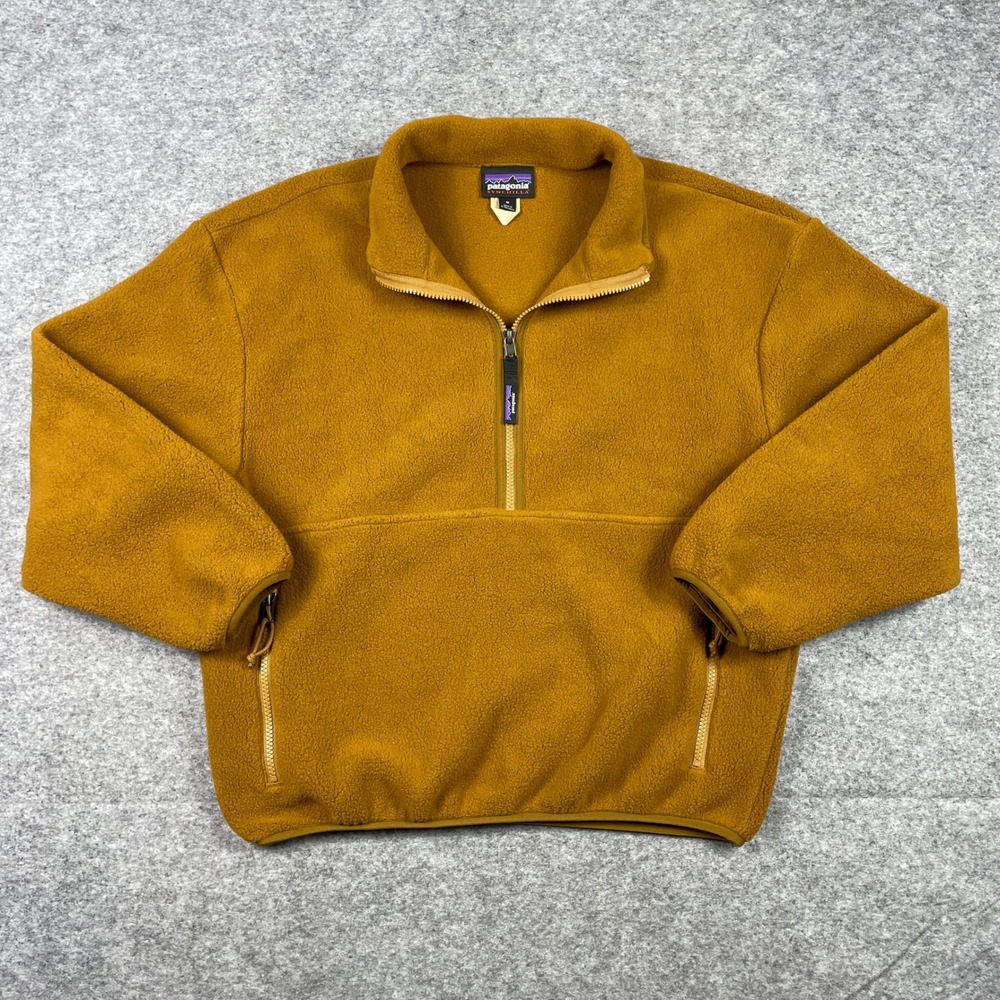 Patagonia Synchilla Fleece Sweater Mens M Brown Marsupial Quarter Zip Pullover